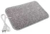 Коврик с подогревом в ковролине Тепло Крыма №2G 50 х 33 см, 50Вт серый