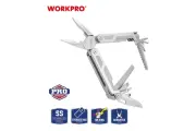 Мультитул WORKPRO WP382002, 15 инструментов в 1, серебристый