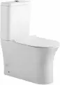 Унитаз-компакт Agger AT01000 безободковый, с сиденьем микролифт, белый глянец