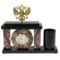 Настольный мини-набор Герб РФ из родонита 129535