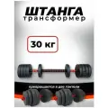 Штанга-трансформер BARFITS разборная 30кг (штанга 30кг или 2 гантели по 15кг)