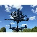 Флюгер на крышу Пиратский корабль , большой: 80 * 56 см, черный