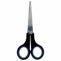 Ножницы BRAUBERG Soft Grip, 140 мм, черно-синие, резиновые вставки, 3-х сторонняя заточка, комплект из 12 шт, 230760