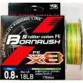 Плетеный шнур YGK BORNRUSH PE WX8 300m #0.8 (18lb/8.5кг/0.148mm)