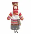 Кукла Домна в мордовском костюме по мотивам кукол из коллекции А. Н. Бенуа