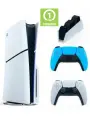 Игровая консоль Sony PlayStation 5 Slim, 1ТБ(с дисководом), 2й геймпад голубой + Зарядная станция + переходник