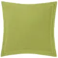 Наволочка - чехол для декоративной подушки на молнии T&I Велюр - канвас салатовый 45 х 45 см, светло-зеленый