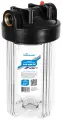 Фильтр магистральный Аквабрайт АБФ-10ББ-ПР для горячей воды прозрачный/черный