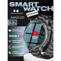 Sacosding смарт часы с AMOLED экран функцией вызова по Bluetooth, пульсом, контролем содержания кислорода в крови, Фитнес-браслет, для Android iOS