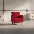 Кресло ORION, с подушкой, универсальное, в офис, студию, антивандальный велюр, красное