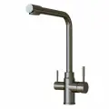 Смеситель для кухни 35k MIXLINE MLSS-0320BL подкл. к фильтру, черный графит