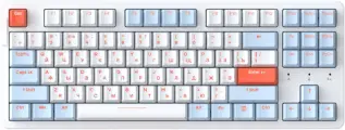 Клавиатура механическая проводная Dareu A87X Blue-White (голубой/белый), 87 клавиш, switch BlueSky V3 (linear), подключение USB, подсветка RGB