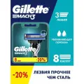 Сменные кассеты для бритья 8 шт,(жиллет) mach3, для мужчи