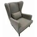 Кресло велюр Zara серый steel 52 90х75х96см мягкое для отдыха SAV