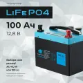 Аккумулятор тяговый для лодки LiFePO4 100Ач с защитой от влаги IP67