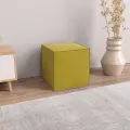 Пуф Куб 40х40 см, велюр горчичный