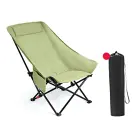 Стул складной с высокой регулируемой спинкой, 67х46х70 см, с сумкой для хранения, зеленый