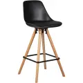Стул барный Dobrin 759APP-1-LMZL RONNI, цвет сиденья черный (B-03), цвет основания светлый бук