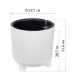 Кашпо ШЭНК D275 мм 13,5л с вставкой и с автополивом белый