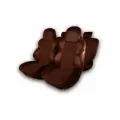 Универсальные авточехлы из экокожи с боковыми поддержками / автомобильные чехлы из экокожи / Шоколадные