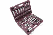 Универсальный набор инструмента THORVIK 1/4, 1/2DR с торцевыми 12-гранными головками, 94 предмета 54010