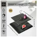 Magistro Этажёрка для фруктов и десертов Magistro Valley, 2 яруса, d=25/20, h=25 см, сланец, чёрная