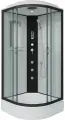 Душевая кабина Niagara Classic NG-6703-14F 80х80х215, средний поддон 26 см, стекло прозрачное, черные профиля