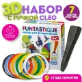 Набор 3D-ручка FUNTASTIQUE CLEO (Черный)+PLA-пластик 7 цветов