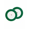 Набор из 2-х тарелок Love Birds Stripes Emerald-Green, Ø17 см Pip Studio