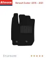 Ворсовый коврик для Renault Duster 1 (HS) 2015 - 2021, черный, 1шт, водительский, Стандарт / Рено Дастер 1