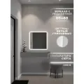 Зеркало с подсветкой в алюминиевой раме настенное ONE MARKET 60х60 см. Свет: Нейтральный Белый 6000К. Белое