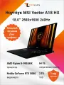 Ноутбук MSI Vector A18 HX 2560x1600 240Hz (AMD Ryzen 9-9955HX, 64 GB RAM DDR5, 2 TB SSD, RTX 5080, Win 11) A9WIG-076US