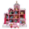 Дом для куклы, коробка 636-7: 285 деталей, розовый, 39x8x32 см