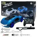 Машина р/у (дрифт, распыление пара, подсветка, пульт+пульт-браслет) (акк+USB) синяя
