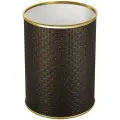 Ведро для мусора 3л открытое Geralis M-PCG-B PUNTO шоколад, кант золото