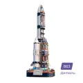 Конструктор 3Д JAKI Большая космическая станция на Марс 5в1, трансформер, 863 деталей