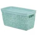 Коробка бязь с крышкой 28х14х14cм 4 л Морская волна