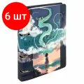Комплект 6 шт, Тетрадь на кольцах А5 160х212 мм, 120 листов, картон, выборочный лак, клетка, BRAUBERG, Anime, 404733