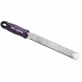 Терка Microplane Zester для сыра, цедры и имбиря нержавеющая сталь, пластик, фиолетовая