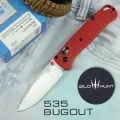 Нож складной Benchmade Bugout 535 Red / Нож туристический из высокоуглеродистой стали / Drop Point Красный