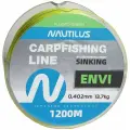 Nautilus Envi Fluoro леска зеленая 1200 м диаметр 0,402 мм прочность 13,7 кг флуорокарбон