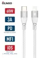 Кабель iPhone (5-)-USB Type C 1.2м OLMIO