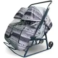 Санки- коляска Galaxy Близняшки/Финляндия серый