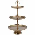 Трехъярусная этажерка для фруктов Jessie 50*30 см золотая