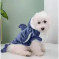 Костюм акулы для собак и кошек с капюшоном и плавником, XL, синий