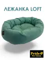 Лежанка для кошек и собак Pride овальная LOFT, цвет бирюзовый , размер 81х58см