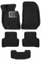 Коврики текстильные 3D Euromat для Mercedes C-Class (W204 2006-2015), / 3Д Евромат Мерседес С-класс, с металлическим подпятником, черные