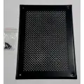 Решетка плоская с подгибом (без сварки) 250х180мм, перфорация Ромб 3-5, Черный матовый.