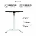 Стол компьютерный регулируемый по высоте, компактный Ergostol One 2.0 80х60 см, Серый асфальт/белый