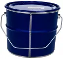 Металлическое ведро тара 3л, синий, крышка-обруч 19292